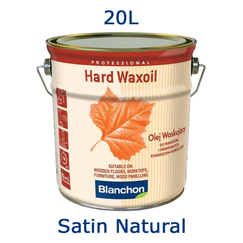 Blanchon HARD WAXOIL (hardwax) 20 ltr (one 20 ltr can) SATIN NATURAL 08721111 (BL)
